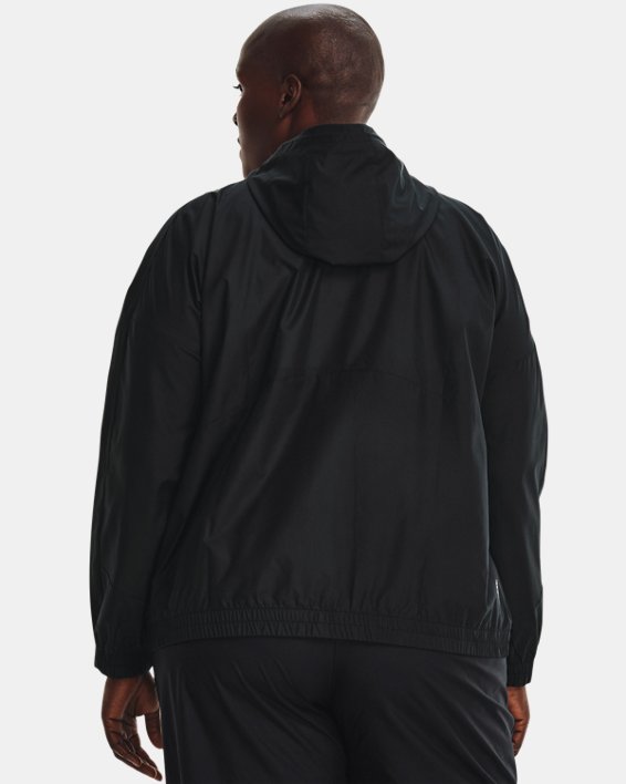 Women's UA RUSH™ Woven Full-Zip Jacket, Black, pdpMainDesktop image number 1